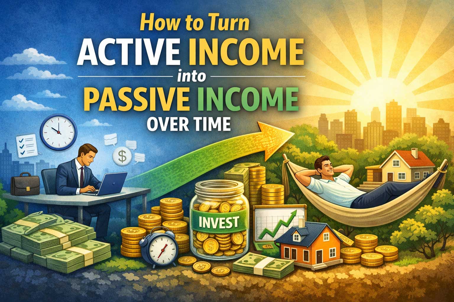 How to Turn Active Income into Passive Income Over Time (Step-by-Step)